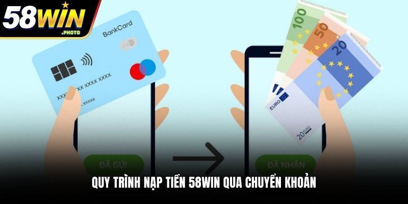 Quy trình nạp tiền 58WIN qua chuyển khoản